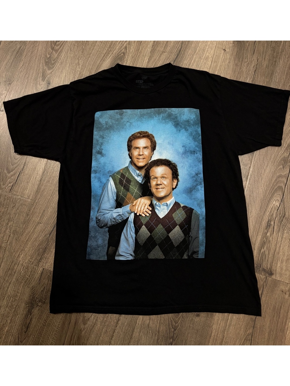 Step Brothers Movie Graphic T-Shirt Large Black Cotton